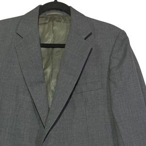 Stanley Blacker Mens Gray Two Button Blazer Sport Coat 42R Union‎ Made in USA